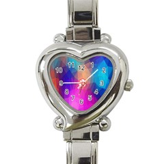 Triangles Polygon Color Heart Italian Charm Watch by artworkshop