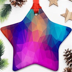 Triangles Polygon Color Star Ornament (two Sides) by artworkshop