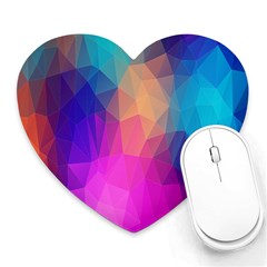 Triangles Polygon Color Heart Mousepads by artworkshop