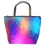 Triangles Polygon Color Bucket Bag Front