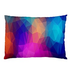 Triangles Polygon Color Pillow Case by artworkshop