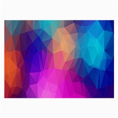 Triangles Polygon Color Large Glasses Cloth by artworkshop