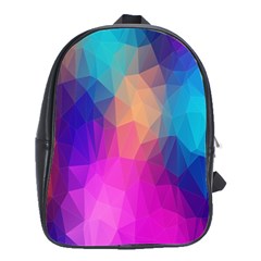 Triangles Polygon Color School Bag (large) by artworkshop