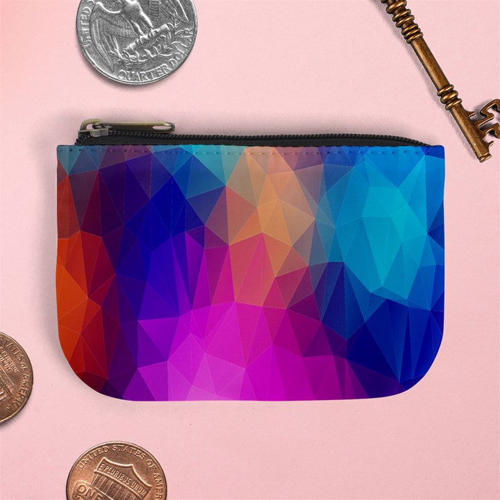 Triangles Polygon Color Mini Coin Purse