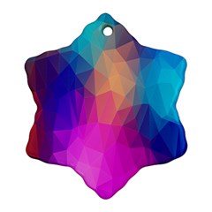 Triangles Polygon Color Ornament (snowflake) by artworkshop