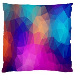 Triangles Polygon Color Large Cushion Case (two Sides) by artworkshop