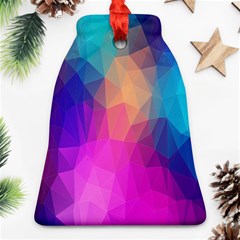 Triangles Polygon Color Ornament (bell) by artworkshop