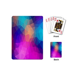 Triangles Polygon Color Playing Cards Single Design (mini) by artworkshop