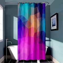 Triangles Polygon Color Shower Curtain 36  X 72  (stall)  by artworkshop