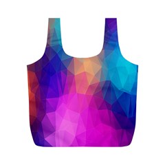 Triangles Polygon Color Full Print Recycle Bag (m) by artworkshop