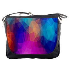 Triangles Polygon Color Messenger Bag by artworkshop