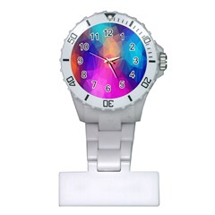 Triangles Polygon Color Plastic Nurses Watch by artworkshop