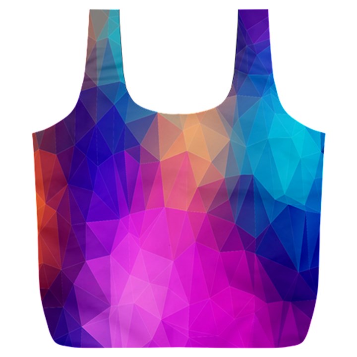 Triangles Polygon Color Full Print Recycle Bag (XXXL)