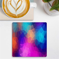 Triangles Polygon Color Uv Print Square Tile Coaster  by artworkshop