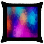 Triangles Polygon Color Throw Pillow Case (Black) Front