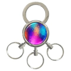 Triangles Polygon Color 3-ring Key Chain by artworkshop