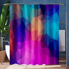 Triangles Polygon Color Shower Curtain 60  X 72  (medium)  by artworkshop