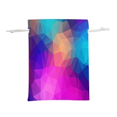 Triangles Polygon Color Lightweight Drawstring Pouch (l) by artworkshop