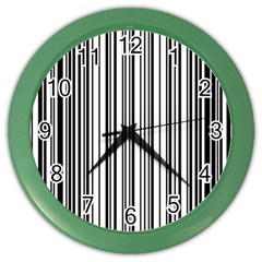 Barcode Pattern Color Wall Clock by Sapixe