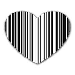 Barcode Pattern Heart Mousepads by Sapixe