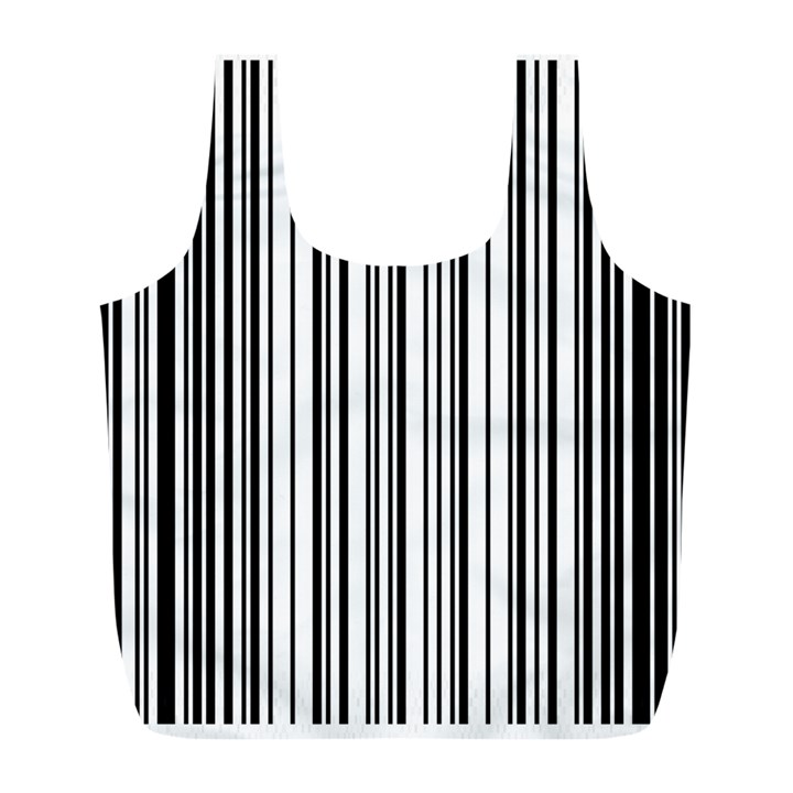 Barcode Pattern Full Print Recycle Bag (L)