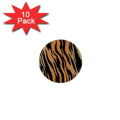 Tiger Animal Print A Completely Seamless Tile Able Background Design Pattern 1  Mini Buttons (10 Pack)  by Amaryn4rt