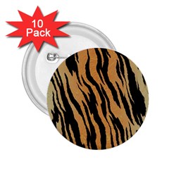 Tiger Animal Print A Completely Seamless Tile Able Background Design Pattern 2 25  Buttons (10 Pack)  by Amaryn4rt