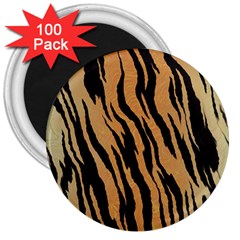 Tiger Animal Print A Completely Seamless Tile Able Background Design Pattern 3  Magnets (100 Pack) by Amaryn4rt