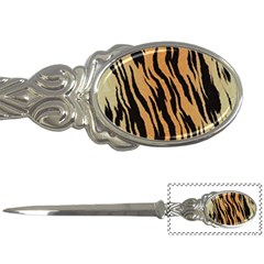 Tiger Animal Print A Completely Seamless Tile Able Background Design Pattern Letter Opener by Amaryn4rt