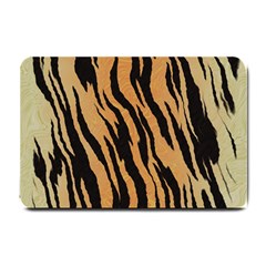 Tiger Animal Print A Completely Seamless Tile Able Background Design Pattern Small Doormat  by Amaryn4rt