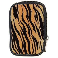 Tiger Animal Print A Completely Seamless Tile Able Background Design Pattern Compact Camera Leather Case by Amaryn4rt