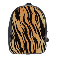 Tiger Animal Print A Completely Seamless Tile Able Background Design Pattern School Bag (large) by Amaryn4rt