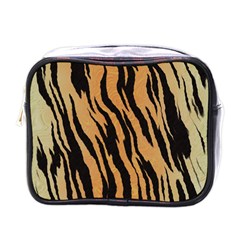 Tiger Animal Print A Completely Seamless Tile Able Background Design Pattern Mini Toiletries Bag (one Side) by Amaryn4rt