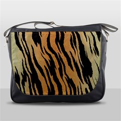 Tiger Animal Print A Completely Seamless Tile Able Background Design Pattern Messenger Bag by Amaryn4rt