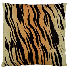 Tiger Animal Print A Completely Seamless Tile Able Background Design Pattern Large Flano Cushion Case (two Sides) by Amaryn4rt