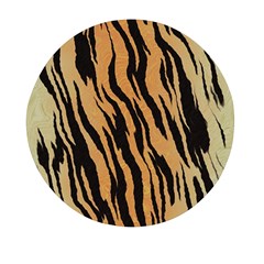 Tiger Animal Print A Completely Seamless Tile Able Background Design Pattern Mini Round Pill Box (pack Of 3) by Amaryn4rt