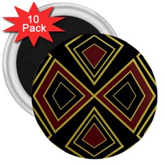 Abstract Pattern Geometric Backgrounds  3  Magnets (10 Pack)  by Eskimos