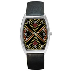 Abstract Pattern Geometric Backgrounds  Barrel Style Metal Watch by Eskimos