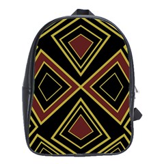 Abstract Pattern Geometric Backgrounds  School Bag (large) by Eskimos