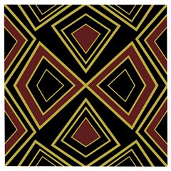 Abstract Pattern Geometric Backgrounds  Wooden Puzzle Square by Eskimos