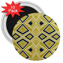 Abstract Pattern Geometric Backgrounds   3  Magnets (10 Pack)  by Eskimos