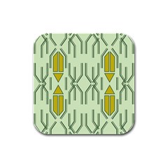 Abstract Pattern Geometric Backgrounds Rubber Square Coaster (4 Pack) by Eskimos