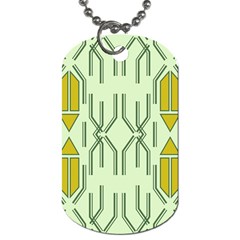 Abstract Pattern Geometric Backgrounds Dog Tag (one Side) by Eskimos