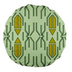 Abstract pattern geometric backgrounds Large 18  Premium Round Cushions Front