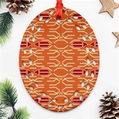 Abstract Pattern Geometric Backgrounds  Oval Filigree Ornament (two Sides) by Eskimos