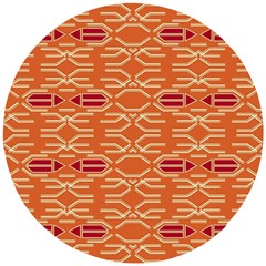 Abstract Pattern Geometric Backgrounds  Wooden Puzzle Round by Eskimos