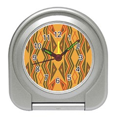 Abstract Pattern Geometric Backgrounds  Travel Alarm Clock by Eskimos