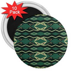 Abstract Pattern Geometric Backgrounds 3  Magnets (10 Pack)  by Eskimos