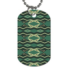 Abstract Pattern Geometric Backgrounds Dog Tag (one Side) by Eskimos