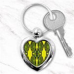 Abstract pattern geometric backgrounds Key Chain (Heart) Front